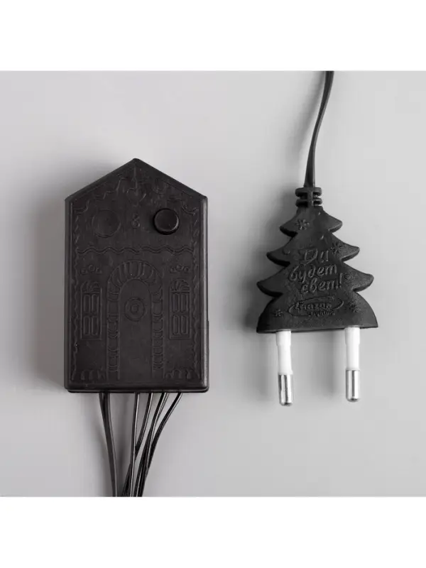 Гирлянда &laquo;Нить&raquo; 10 м, IP20, тёмная нить, 100 LED, 8 режимов, 220 В, свечение синее