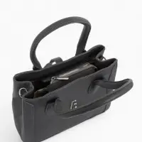 Сумка женская тоут TEXTURA на молнии, 31&times;11&times;21 см, тёмно-серая