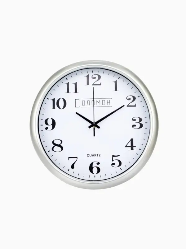 Часы настенные классические &laquo;Соломон&raquo;, дискретный ход, d=30 см, от батарейки 1&times;АА