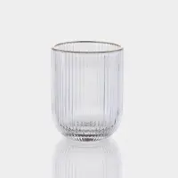 Набор стаканов 6 шт, 260 мл, золотой обод