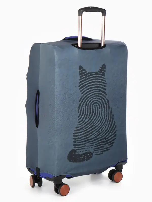 Чехол для чемодана &laquo;Кот&raquo;, 28", синий