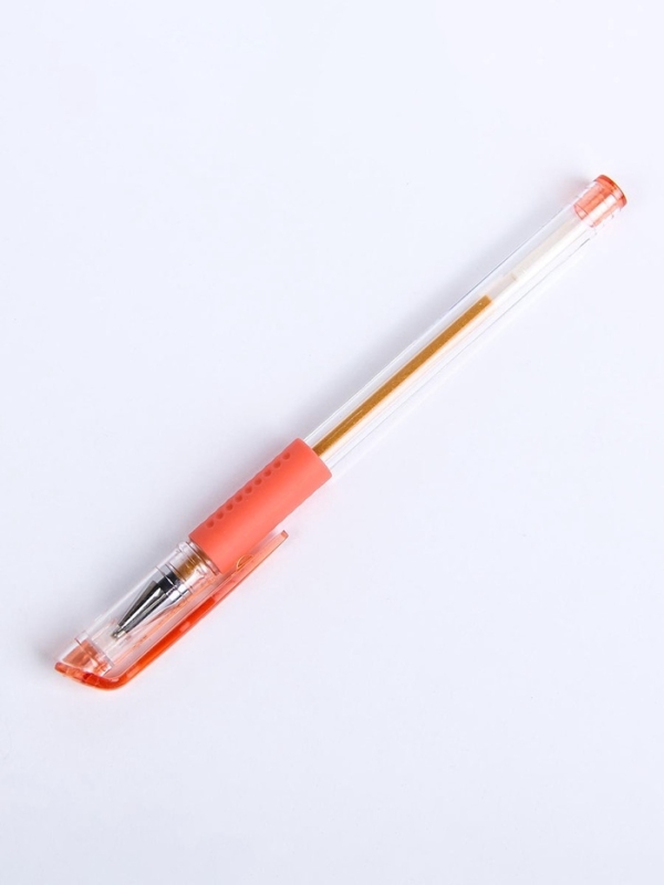 Набор гелевых ручек, 12 цветов, с блестками, с резиновым держателем, в пластиковой коробке