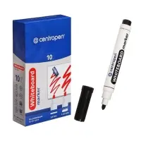 Маркер для доски Centropen 8559, узел 5.0 мм, ширина линии 2.5 мм/1-4.6 мм, спиртовой, чёрный