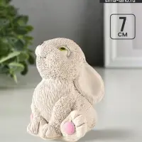 Фигурка гипс &laquo;Кролик сидит&raquo;, 7&times;5&times;6.5 см, серый