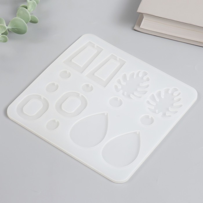 Молд силикон Молд силикон "Серьги" 14 предметов 15,7х15,2х0,4 см