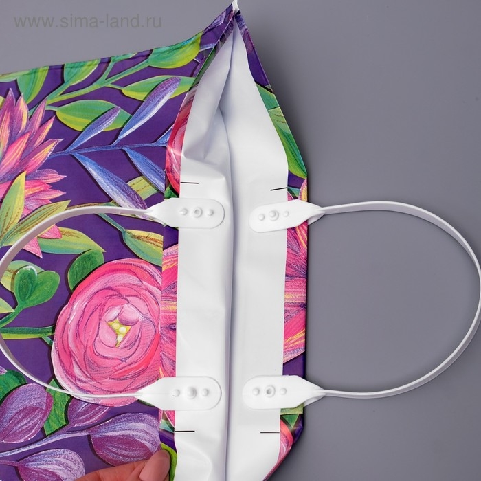 Пакет  Пакет "Лепесток", полиэтиленовый с пластиковой ручкой, 36х33 см, 80 мкм