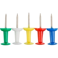 Кнопки силовые д/пробковых досок ATTACHE,плаcтик,ассорти,европодвес,30шт/уп