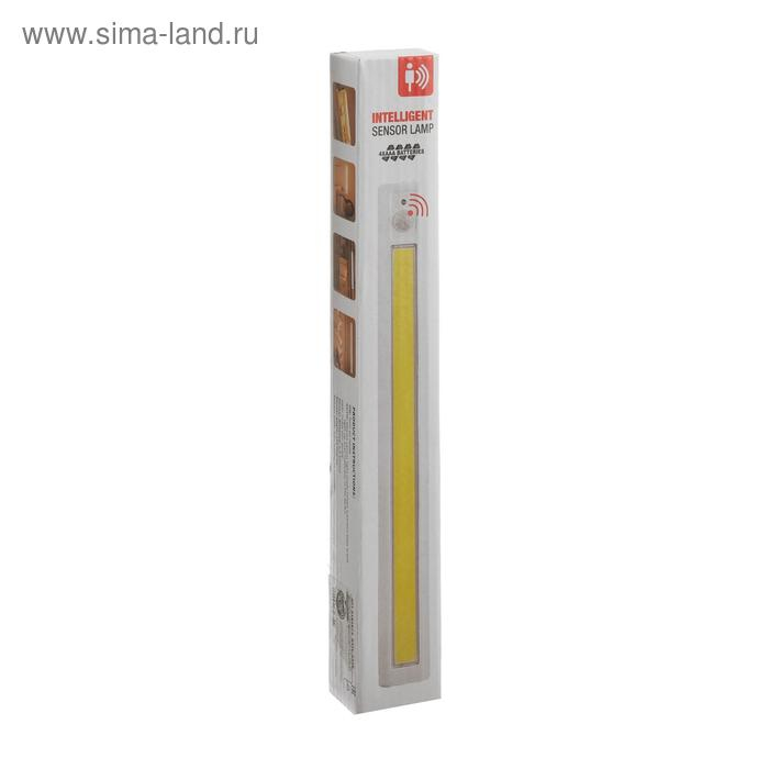 Светильник мебельный угловой, 8 Вт, COB LED, датчик движения, 6500K, 4xAA ( не в компл ) Светильник мебельный угловой, 8 Вт, COB LED, датчик движения, 6500K, 4xAA ( не в компл )