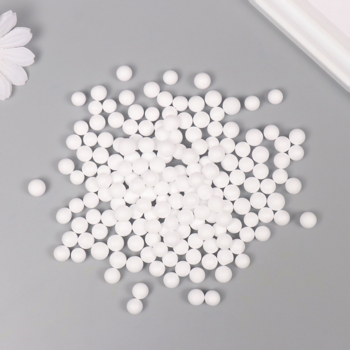 Декор для творчества пенопласт Декор для творчества пенопласт "Ассорти шариков" белый набор 10 гр