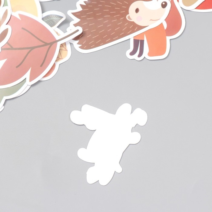 Наклейки для творчества Наклейки для творчества "Осенний лес" набор 50 шт 4х8 см