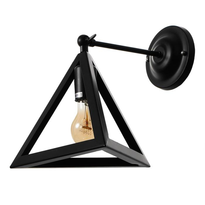 Бра  Бра "Пирамида" 1хE27 40Вт черный 25х30х30 см