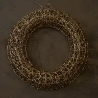 Светодиодная фигура &laquo;Венок&raquo;, 30&times;30&times;5 см, 20 LED, от батареек ААх2, свечение тёплое белое