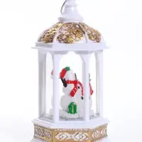 Фигурка светодиодная &laquo;Новогодний фонарь, снеговик&raquo;, от бат.3хAG13, 7.5&times;7.5&times;14.5 см