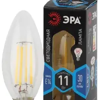 Лампа светодиодная декоративная LED 11 Вт 1430Лм 4000К свеча, филамент нейтральный E14 230В F-LED B35-11w-840-E14