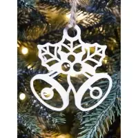 Ёлочные игрушки деревянные в коробке, набор 15 шт.