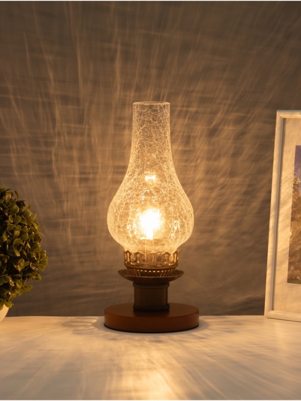 Лампа настольная BayerLux ЭКО Лампа настольная BayerLux ЭКО "Татьяна" 1х40Вт Е27 коричневый 14х14х34см