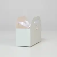 Коробка для цветов складная, мятная &laquo;Счастье ждёт тебя&raquo;, 17&times;13&times;7 см