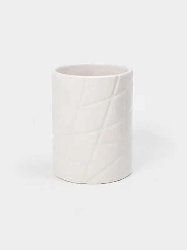 Набор для ванной "Fantasy", 2 предмета (дозатор для мыла, стакан), цвет белый