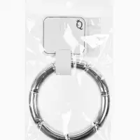 Браслет пластик на резинке "Стиль" гладкий, цвет серебро