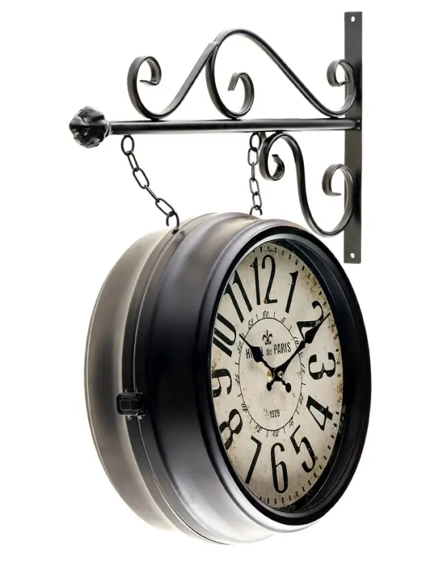 Часы настенные интерьерные &laquo;Вокзальные&raquo;, кварцевые, двусторонние, на подвесе, 55&times;50 см, от батареек 2&times;АА