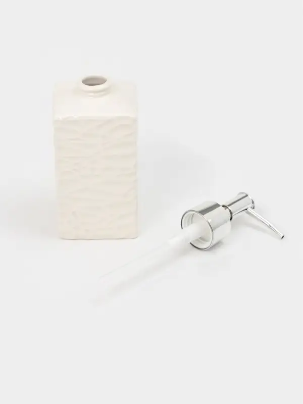 Дозатор для жидкого мыла "Хрусталь", цвет белый