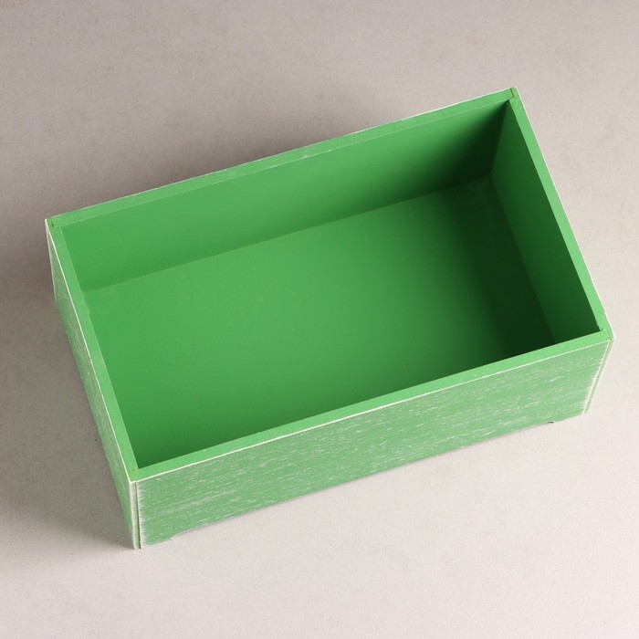 Набор ящиков деревянных  "Прованс" 3 в 1 (25х14,5х10;  23х12,5х9;  21х10х8)см Зелёный