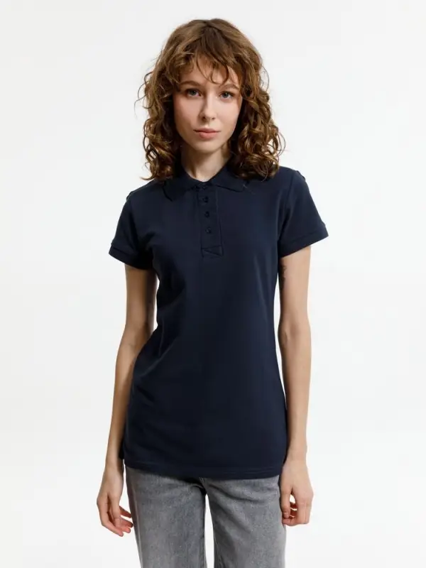 Рубашка поло женская Virma Premium Lady, темно-синяя, размер S
