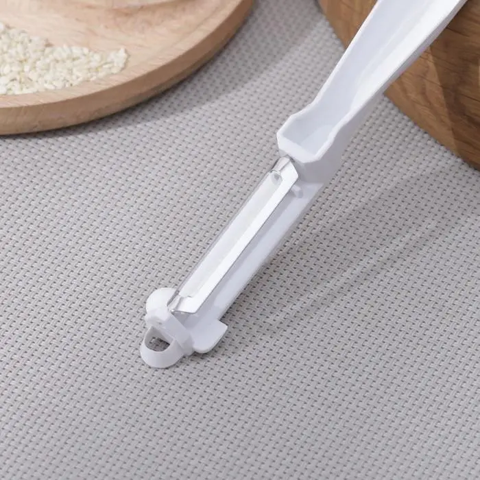 Овощечистка прямая, пластик ABC, 18 см, белая