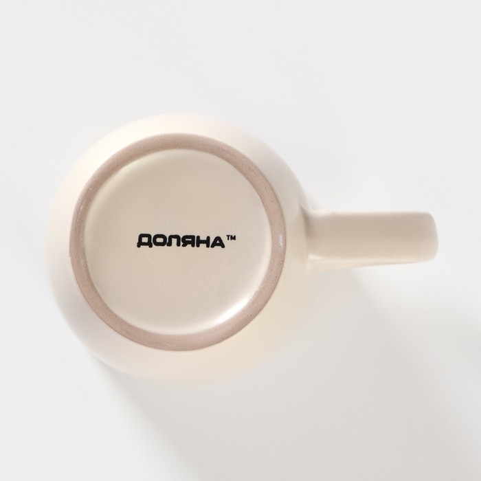 Кружка Доляна «Пастель. Крем-брюле», 360 мл, керамика, бежевая