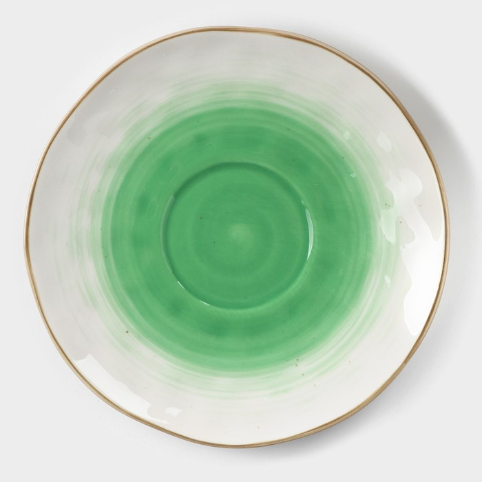 Чайная пара фарфоровая Доляна «Космос», 2 предмета: чашка 250 мл, блюдце d=16 см, цвет зелёный Чайная пара фарфоровая Доляна «Космос», 2 предмета: чашка 250 мл, блюдце d=16 см, цвет зелёный