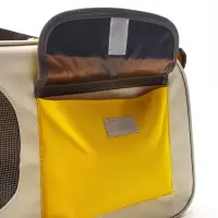 Сумка-переноска с органайзером и окном, 45&times;26&times;29 см, серо-жёлтая