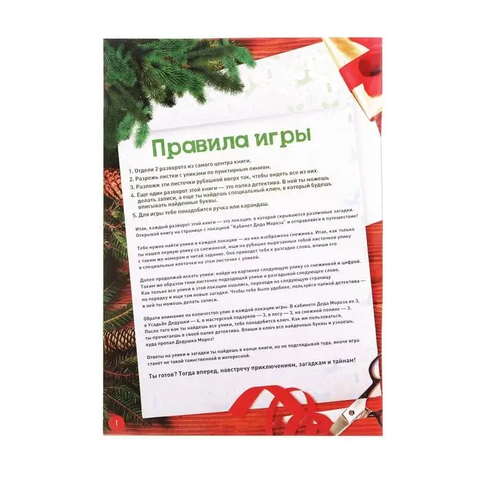 Квест-книга игра &laquo;В поисках Деда Мороза&raquo;, 22 страницы