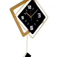 Часы настенные интерьерные &laquo;Геометрия&raquo;, с маятником, плавный ход, 40&times;53 см