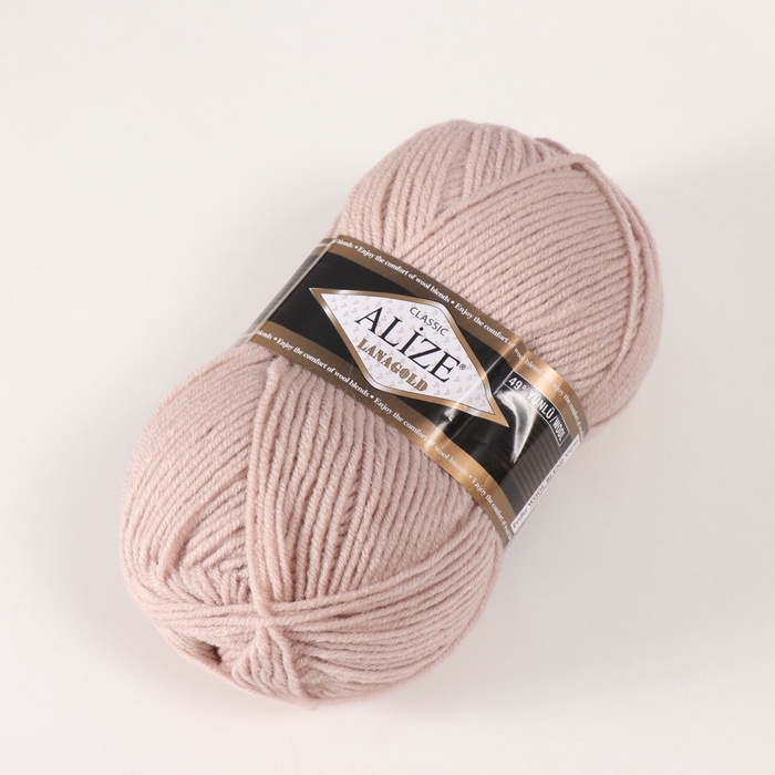 Пряжа Пряжа "Lanagold" 51% акрил, 49% шерсть 240м/100гр (585 камень)