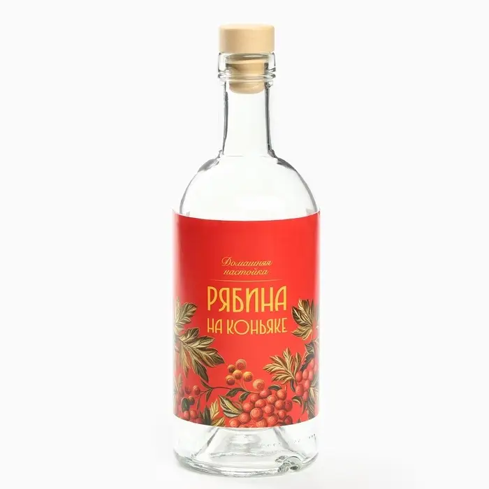 Подарочный набор для приготовления настойки &laquo;Рябина на коньяке&raquo;, набор трав и специй 74 г, бутылка 500 мл., инструкция