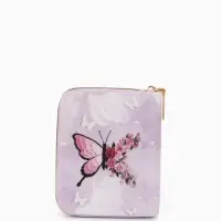 Кошелёк женский на молнии, 8.5&times;2.5&times;10.5 см, розовый