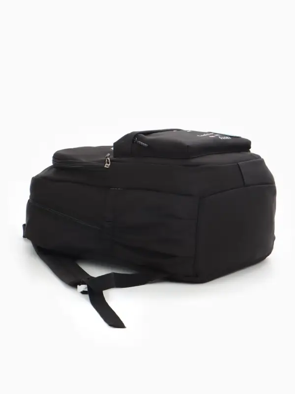 Рюкзак школьный на молнии, с карманами, с принтом, размер 30×13×43 см, чёрный Рюкзак школьный на молнии, с карманами, с принтом, размер 30×13×43 см, чёрный