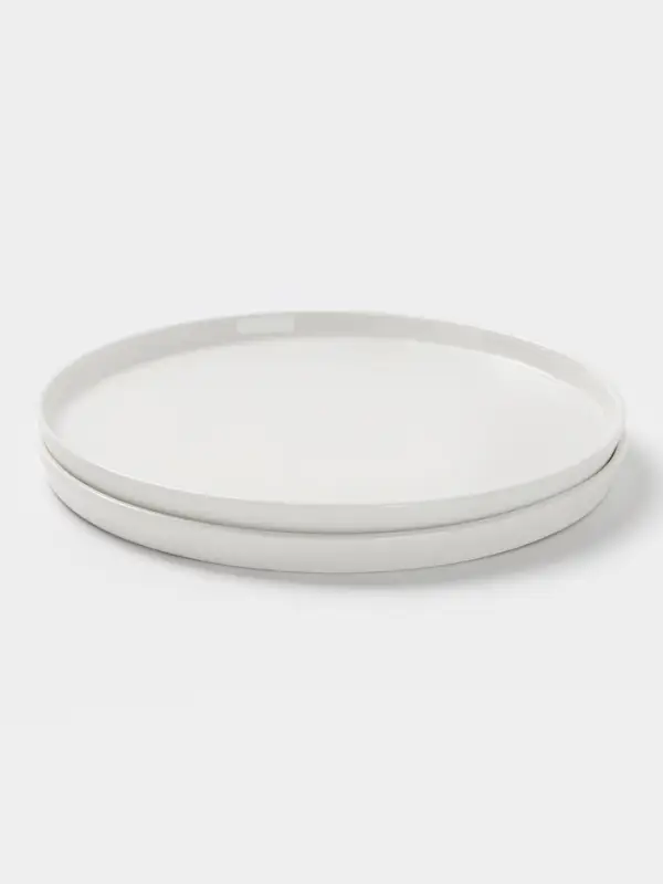 Тарелки Magistro White Snow, набор 2 шт., d=26 см, фарфор, белые