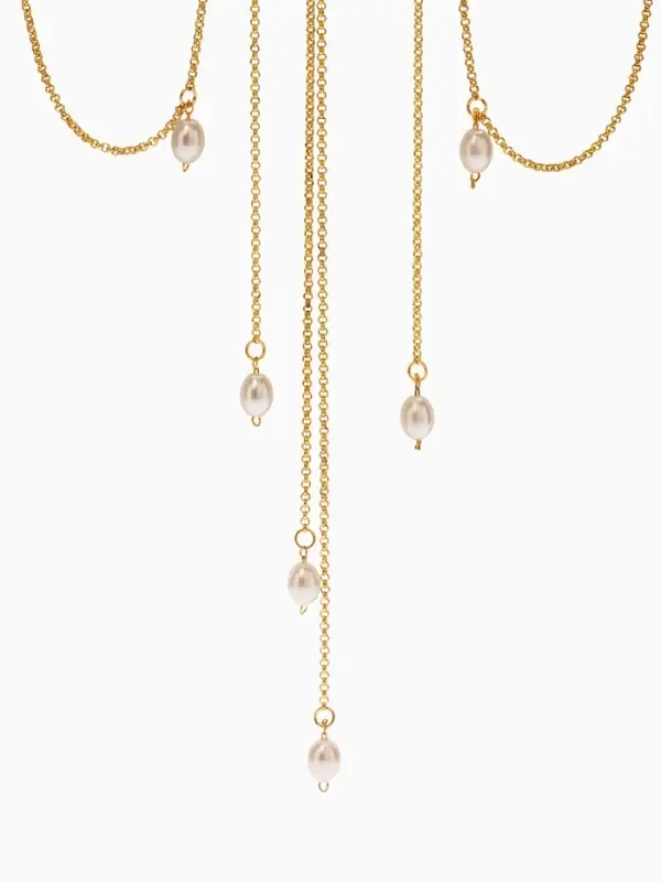 Украшение для волос  Украшение для волос "Паутина" 44см, цвет белый в золоте