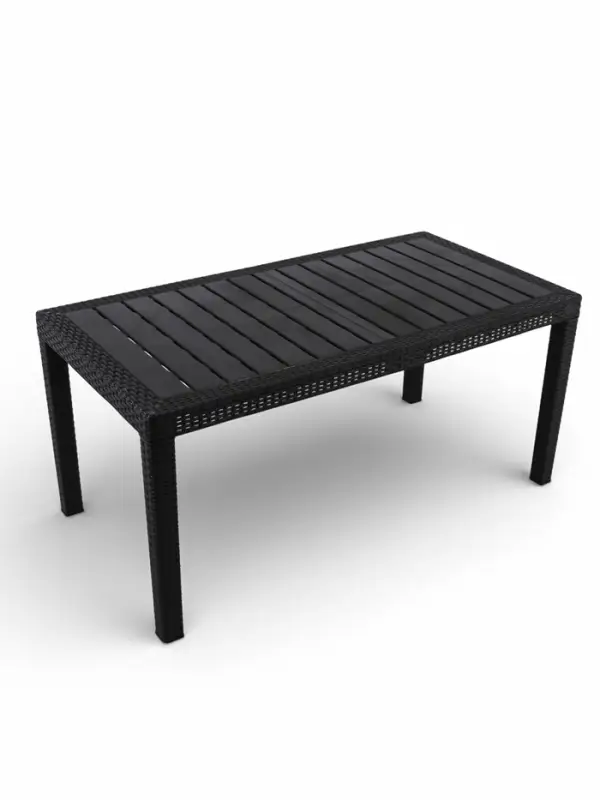 Стол садовый Rattan, 153.2&times;78.9&times;70.1 см, пластиковый, цвет горький шоколад