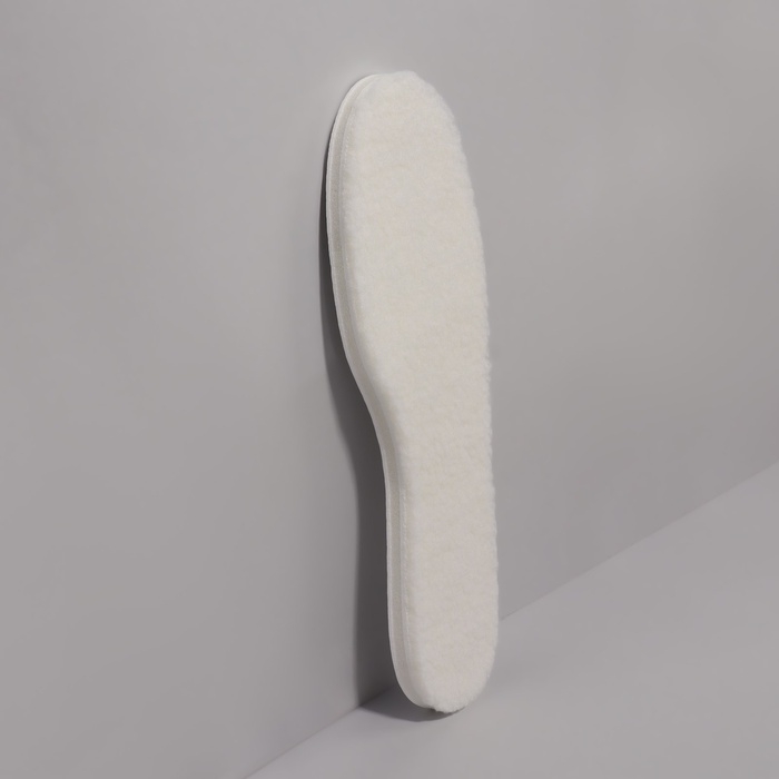 Стельки для обуви, утеплённые, универсальные, трёхслойные, р-р RU до 46 (р-р Пр-ля до 46), 29 см, пара, цвет белый Стельки для обуви, утеплённые, универсальные, трёхслойные, р-р RU до 46 (р-р Пр-ля до 46), 29 см, пара, цвет белый
