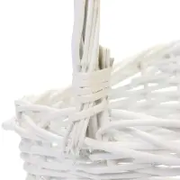 Набор плетёных корзин, 3 шт., 48&times;36&times;21, 41&times;30&times;19, 34&times;24&times;18 см, ручка h=17/16/15 см, ива, белый, Greengo