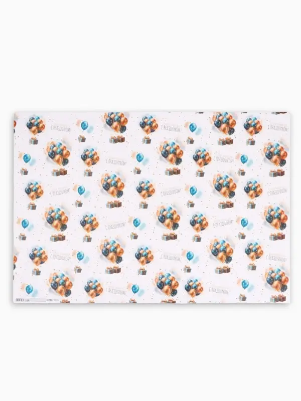 Бумага упаковочная &laquo;С днём рождения&raquo;, глянец, 70&times;100 см, 1 лист