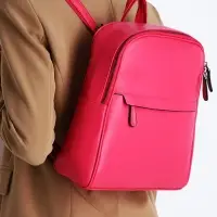 Рюкзак-сумка женский на молнии, с карманами, размер 27&times;9.5&times;32 см, фуксия