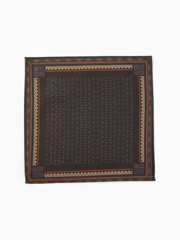 Платки носовые мужские &laquo;Этель&raquo;, 30&times;30 см, набор 12 шт., 100% хлопок, светло-коричневые, рисунок МИКС