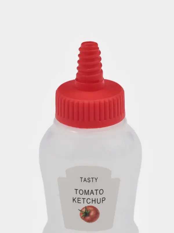 Бутылки для соуса &laquo;Мини&raquo;, набор 4 шт., 24 мл, 7.4&times;3&times;2.6 см, пластик, прозрачные, наклейка МИКС