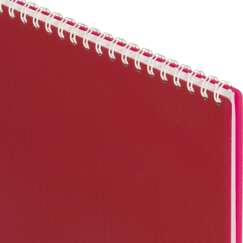 Блокнот А4 80л Attache гребень клетка пластик бордов с тиснением