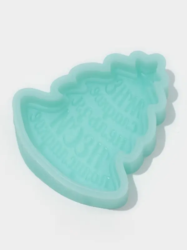 Молд для заливки &laquo;Ёлочка - Мне сладкое нельзя, неси полусладкое&raquo;, 6.9&times;6.2&times;1.3 см, силикон, бирюзовый