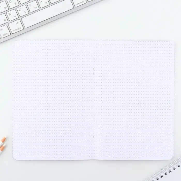 Блокнот А5, 48 л., в точку, обложка софт-тач &laquo;Живи, мечтай, твори&raquo;