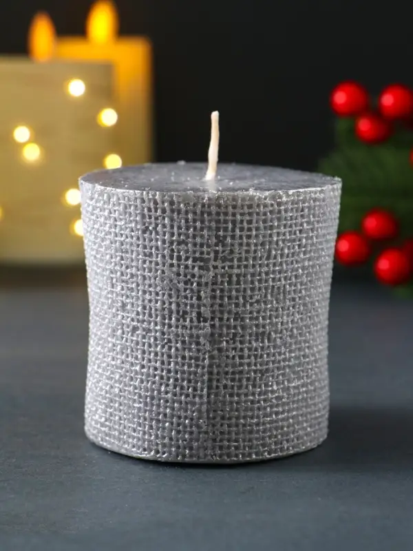 Свеча новогодняя Свеча новогодняя "Лошадь Бохо" 70х75 мм, ЛАК, серый